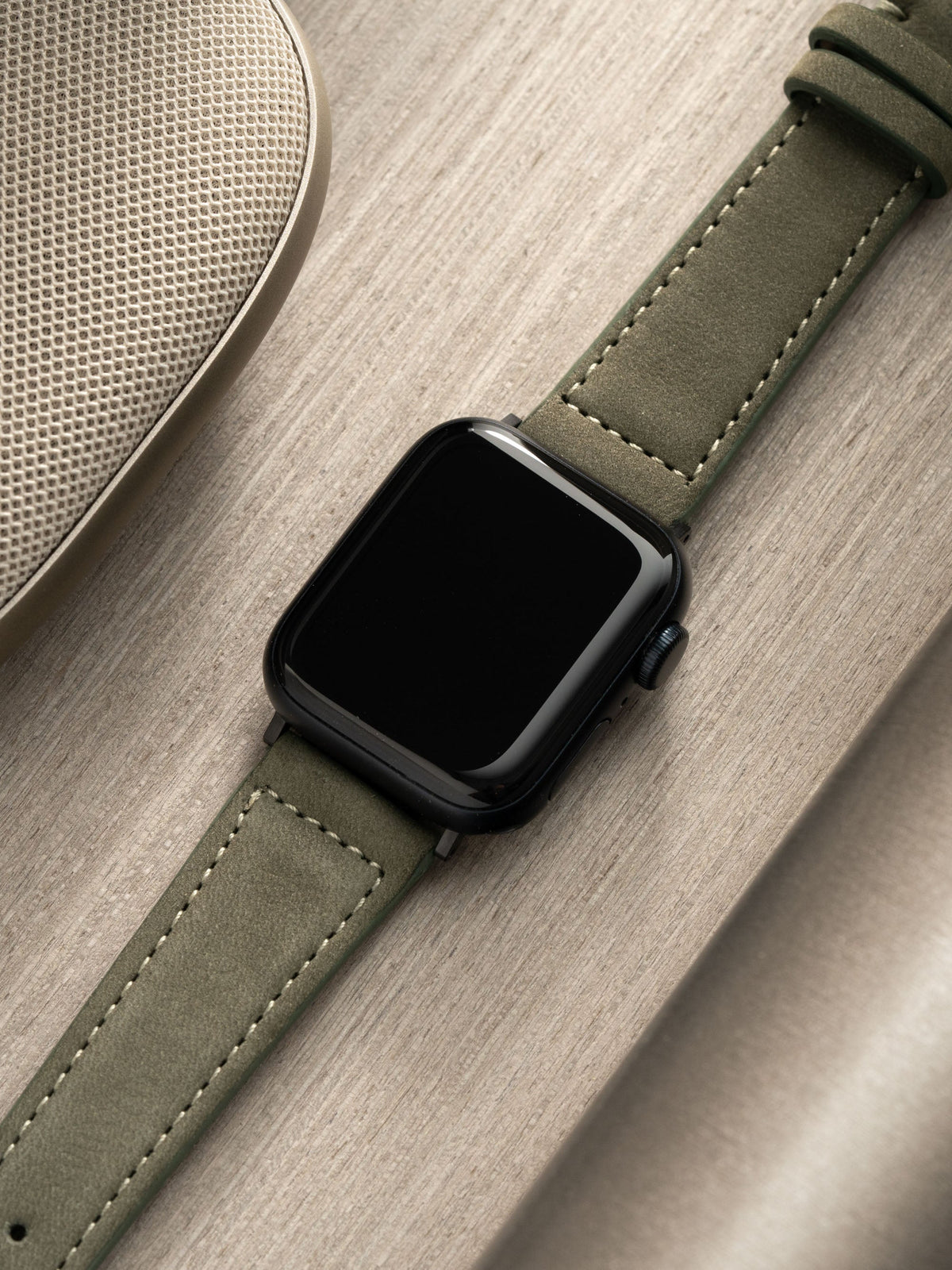 Apple Watch Band - Grey Nubuck Leather - Grove – Bulang and Sons Wair