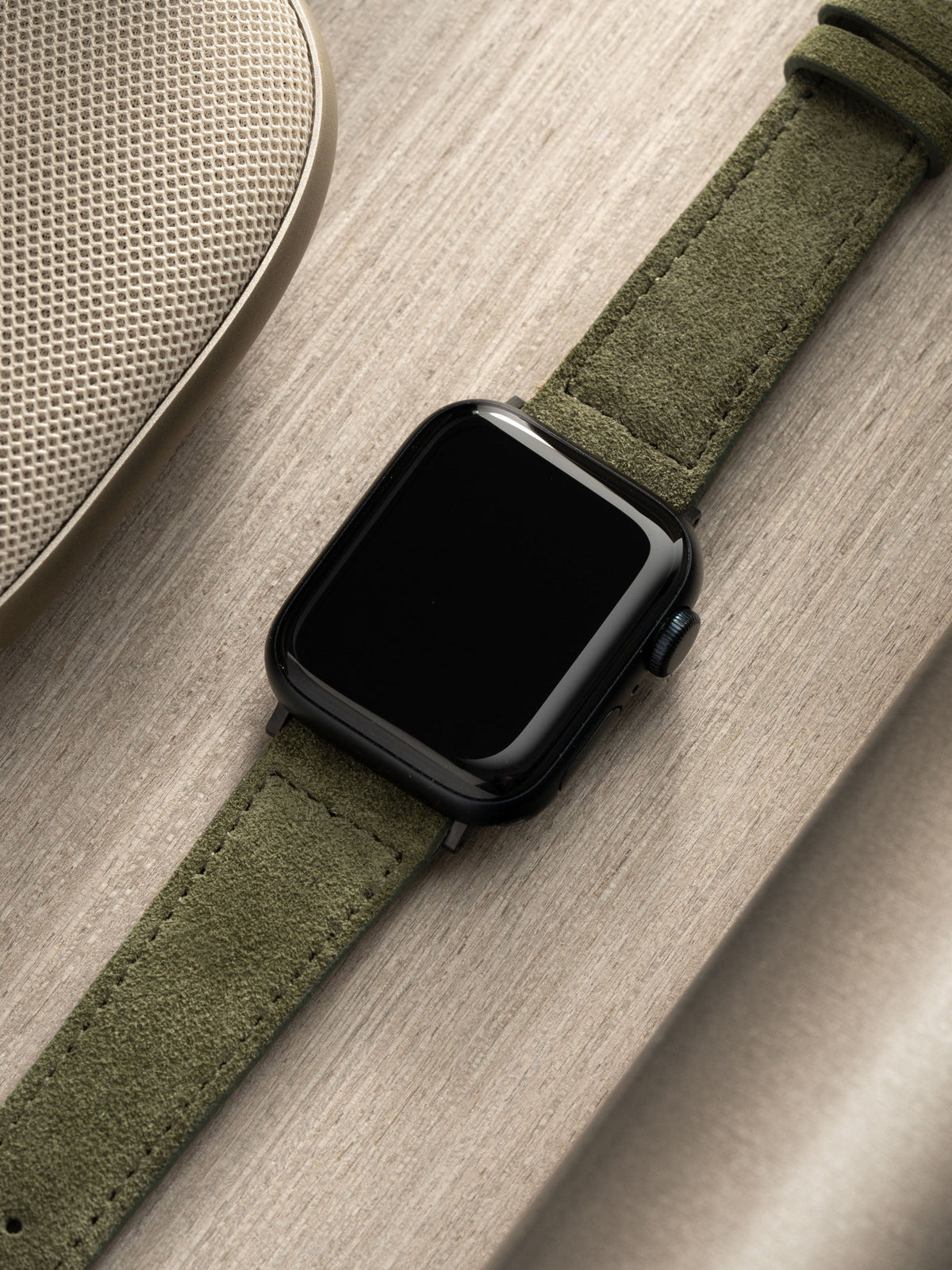 Apple Watch Band - Green Suede Leather - Dark Olive – Bulang 