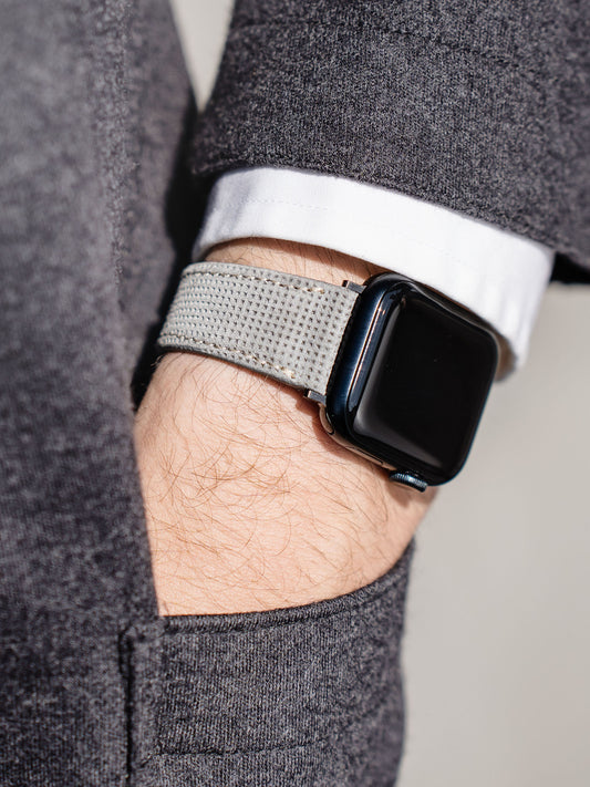 Apple Watch Band - Grey Leather - ICE