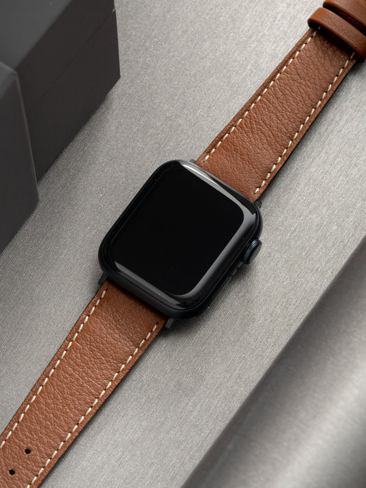 Apple Watch Band - Brown Calf Leather - Pecan