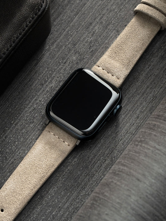 Apple Watch Band - Grey Suede Leather - Concrete