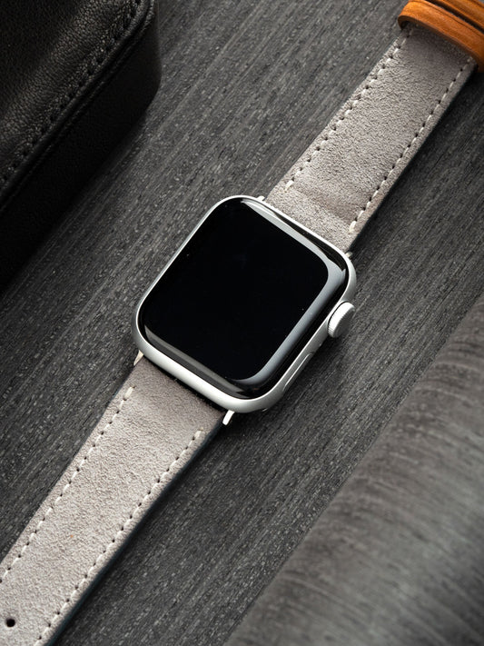 Apple Watch Band - Grey Suede Leather - Harbor
