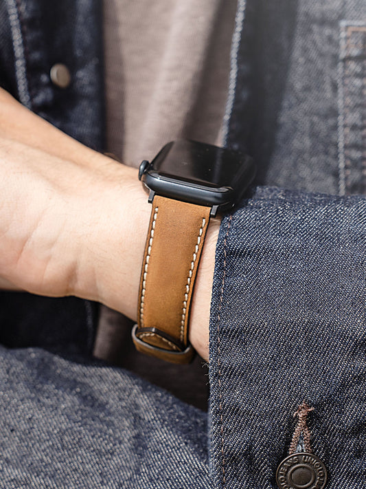 Apple Watch Band - Brown Leather - Mountain