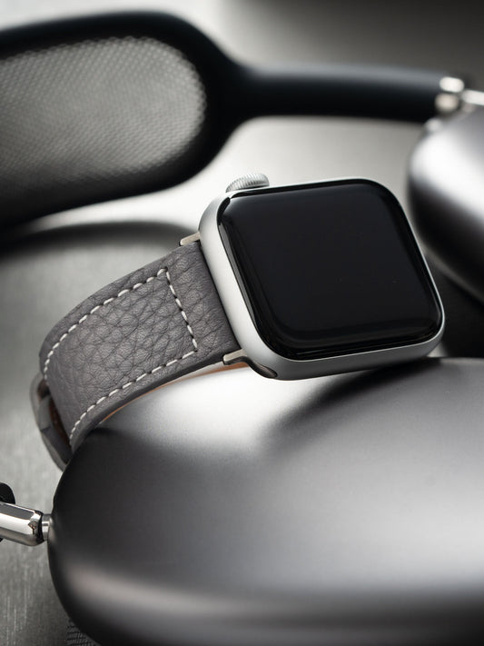 Design Apple Watch Band - Grey Calf Leather - Elephant