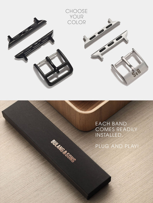 Design Apple Watch Band - Brown Leather - Siena Retro