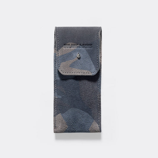 Apple Watch Pouch - Suede Leather - Blue Camo