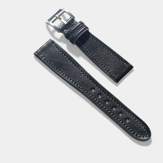 Expensive Apple Watch Band - Black Leather - Café Noir