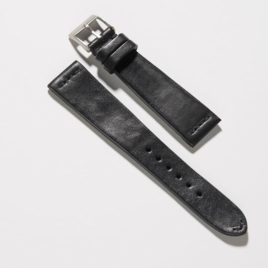 Women Apple Watch Band - Black Leather - Nero Straight Stitch