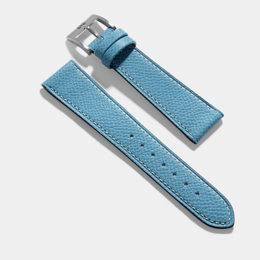 Expensive Apple Watch Band - Blue Calf Leather - Sellier Ciel