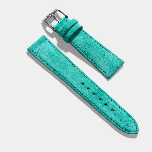 Women Apple Watch Band - Blue Suede Leather - Turquoise