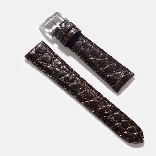 Expensive Apple Watch Band - Brown Alligator Leather - Mocha