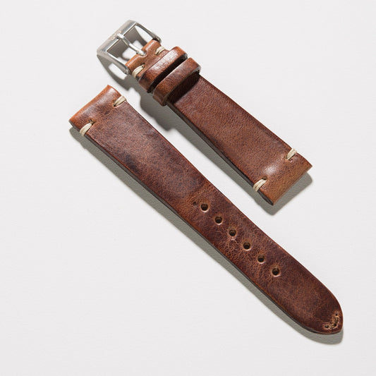 Expensive Apple Watch Band - Brown Leather - Vintage Siena