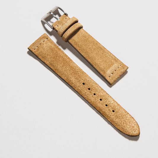 Expensive Apple Watch Band - Brown Suede Leather - Camel