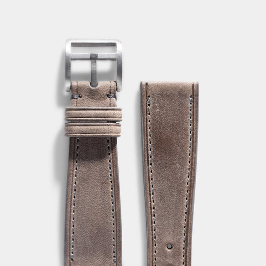 Expensive Apple Watch Band - Grey Leather - Café Au Lait