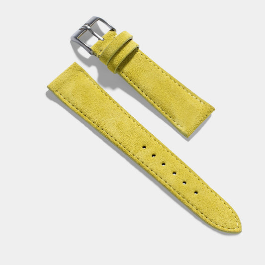 Women Apple Watch Band - Yellow Suede Leather - Citrus
