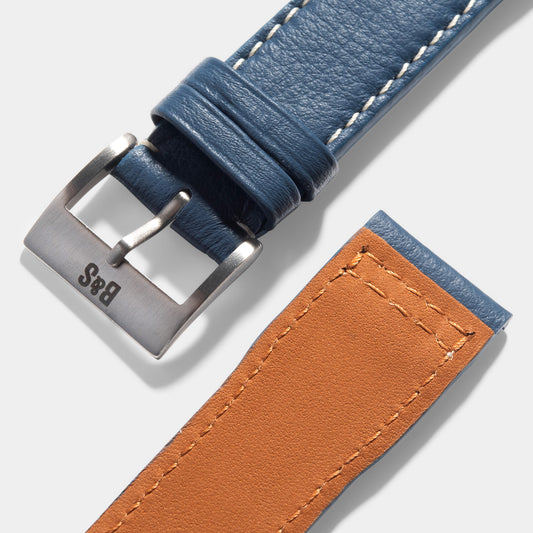 Men Apple Watch Band - Blue Calf Leather - VIPR Aviator