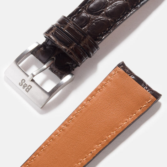 Best Apple Watch Band - Brown Alligator Leather - Mocha