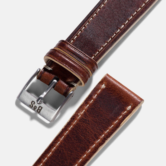 Luxury Apple Watch Band - Brown Leather - Siena Retro