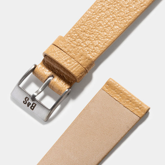 Men Apple Watch Band - Creme Pigskin Leather - Retro