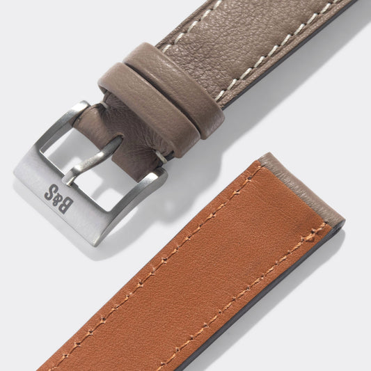 Best Apple Watch Band - Grey Calf Leather - Taupe
