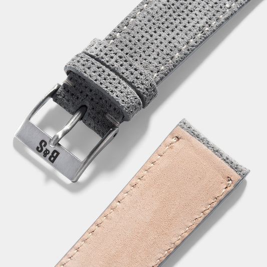 Luxury Apple Watch Band - Grey Leather - ICE