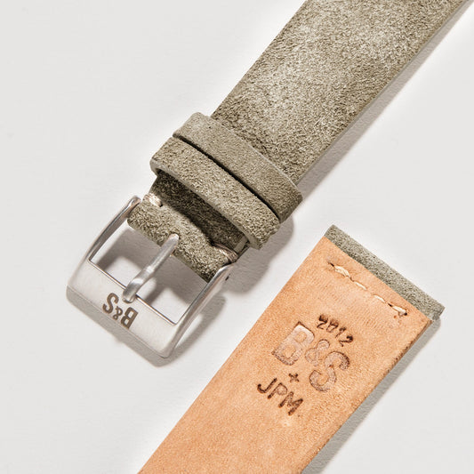 Men Apple Watch Band - Grey Suede Leather - Concrete