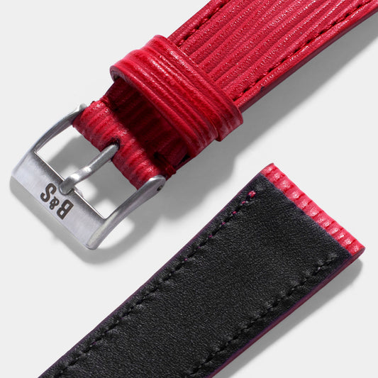 Best Apple Watch Band - Red Leather - Boarded Cherry