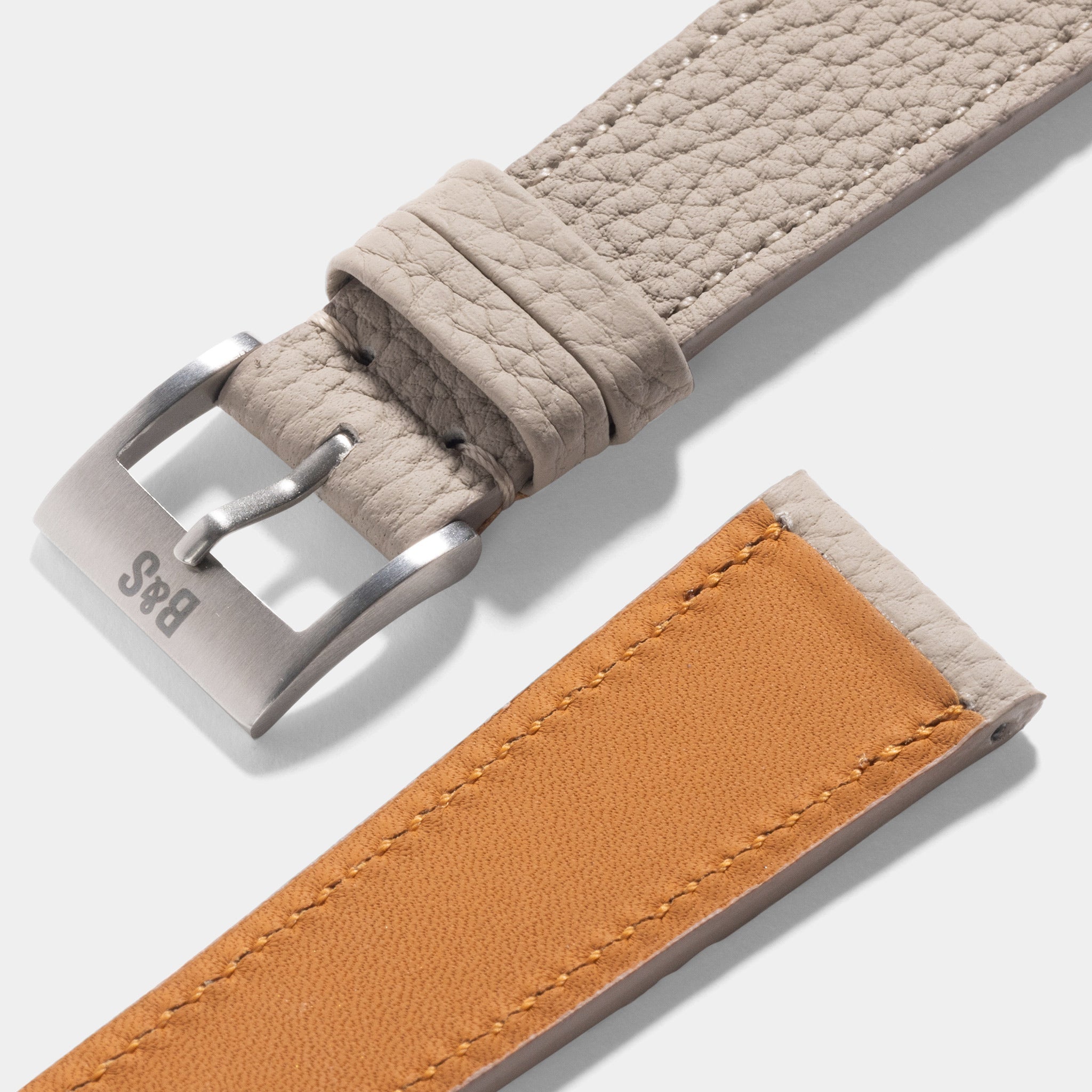 Togo Leather Apple Watch Strap - sand brown