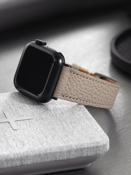 Apple Watch Band - Light Grey Leather - Tonal Togo